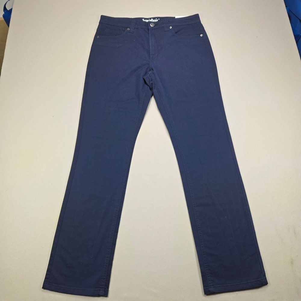 Jeaniologie Pants Straight Fit Stretch Twill Navy Blue Mens 32 JN-3035-SKT‎